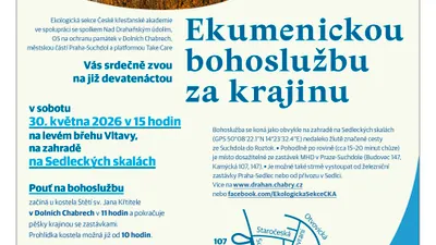 Ekumenická bohoslužba za krajinu 30.5.2026